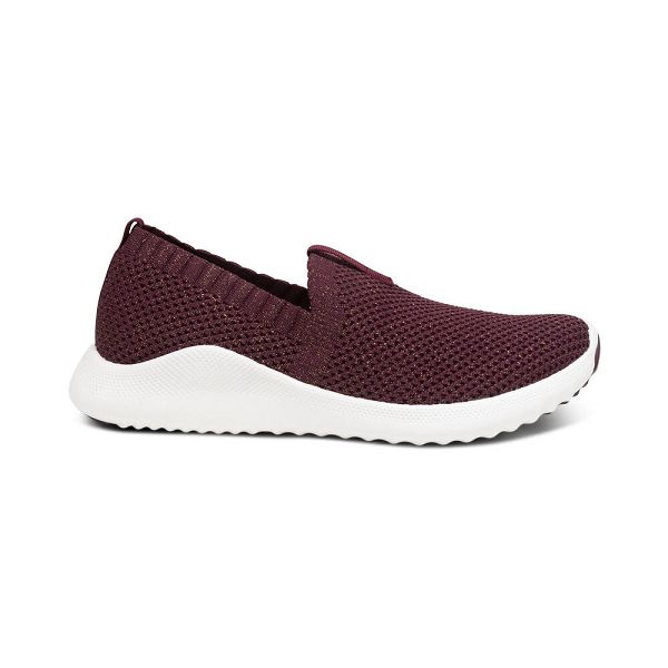 Aetrex Women's Angie Arch Support Sneakers Burgundy Shoes UK 6470-965
